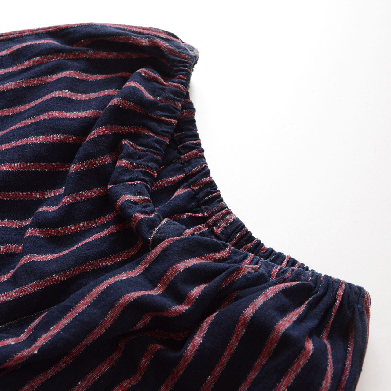 Slow fashion Japanese pants with elastic waist and kohaze metal hooks at the ankles