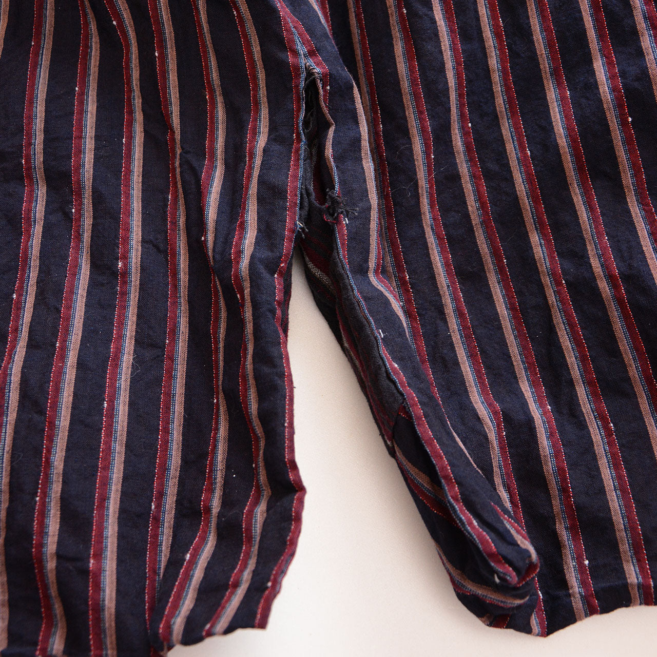 Double-layered cotton Noragi with traditional Japanese boro mending