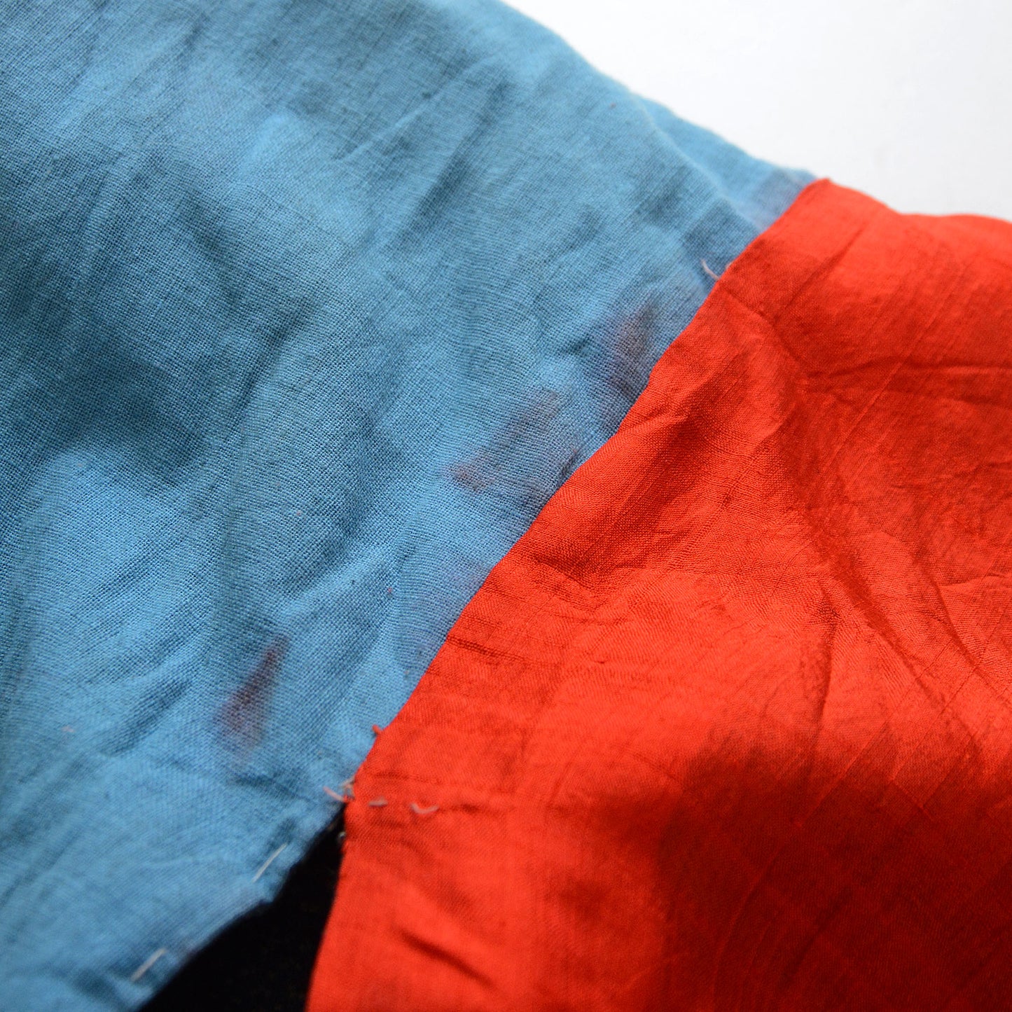 Colorful vintage juban kimono underlayer for women