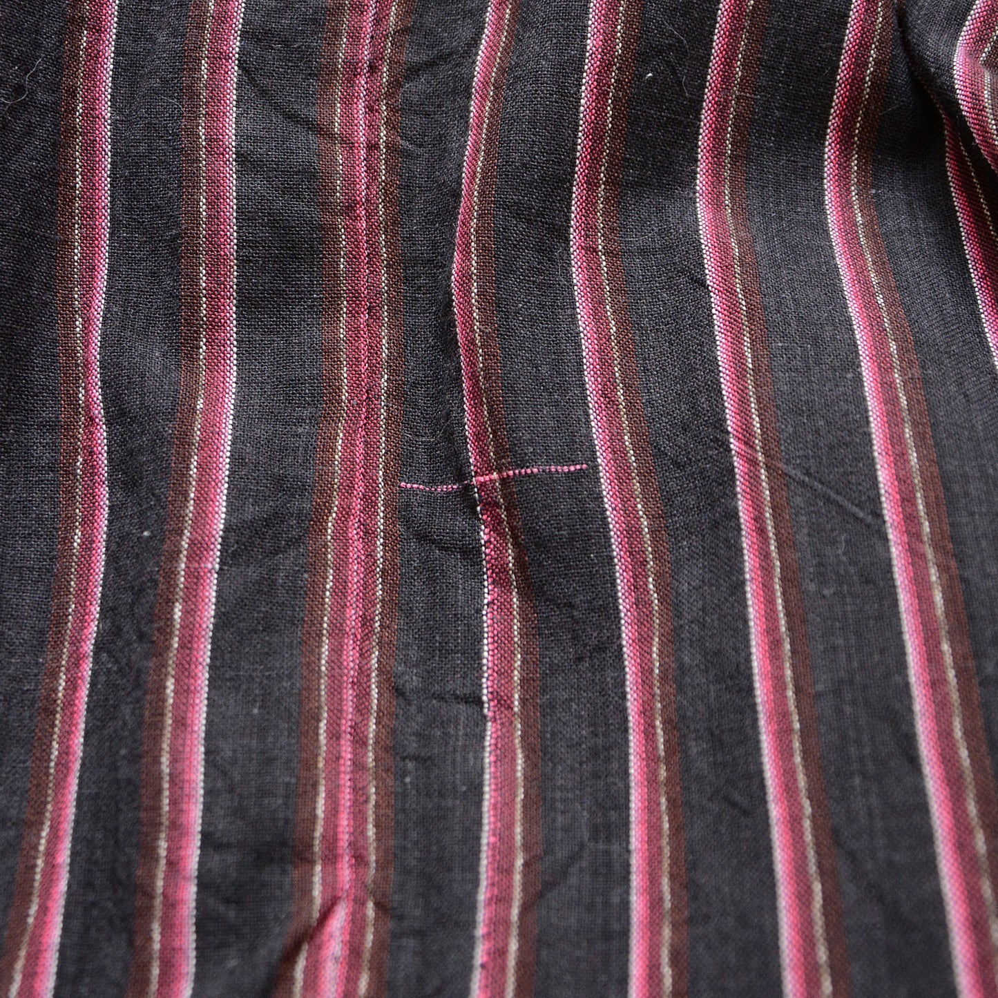 Noragi Haori Indigo Kimono Jacket Japanese Fabric Cotton Vintage Shima Stripe Pattern Antique Kimono