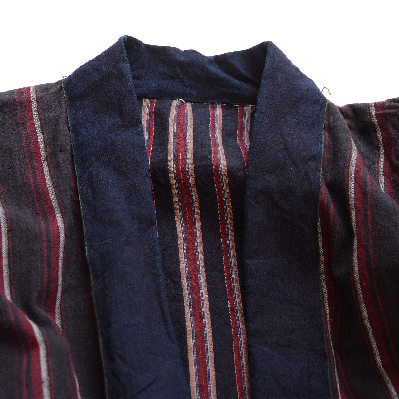 Japan vintage workwear jacket with detailed striped pattern