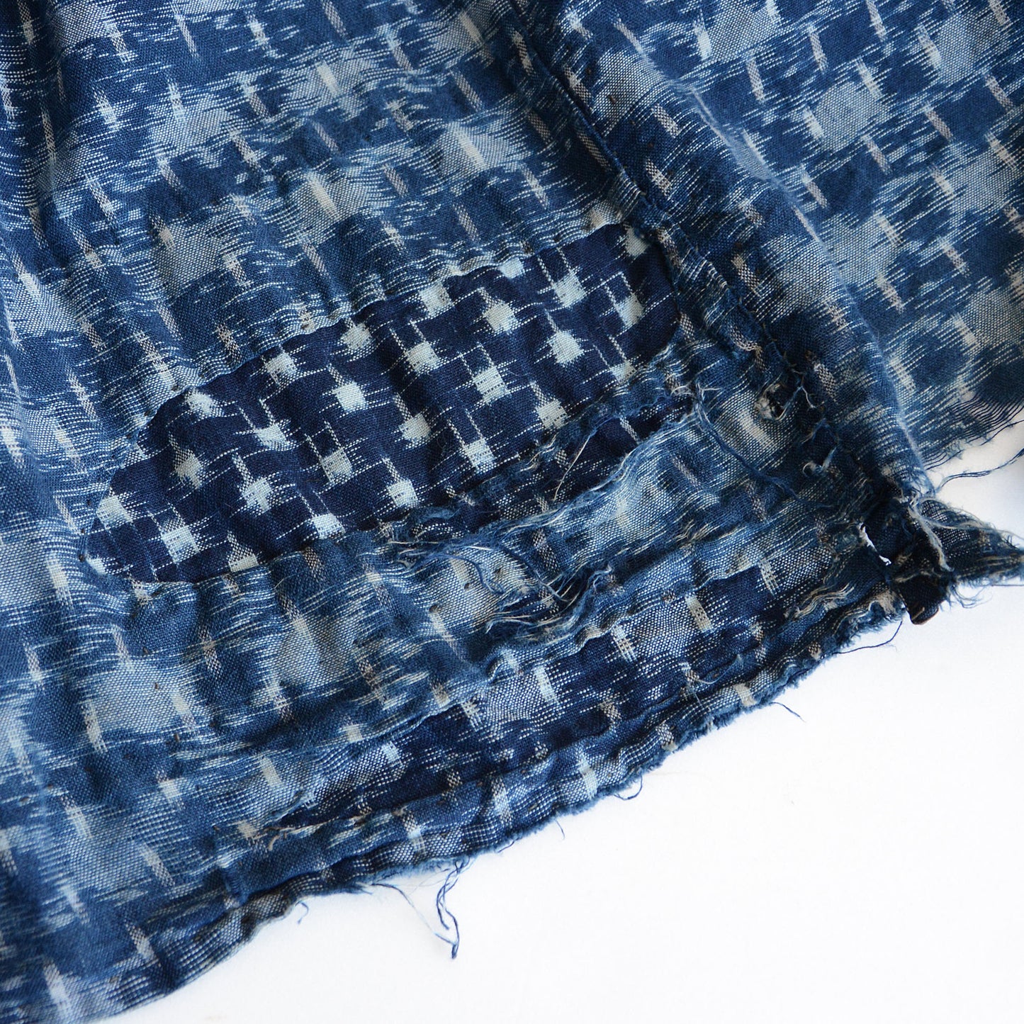 Boro Noragi Jacket Kimono Japanese Fabric Cotton Kasuri Vintage Indigo Crazy Patchwork