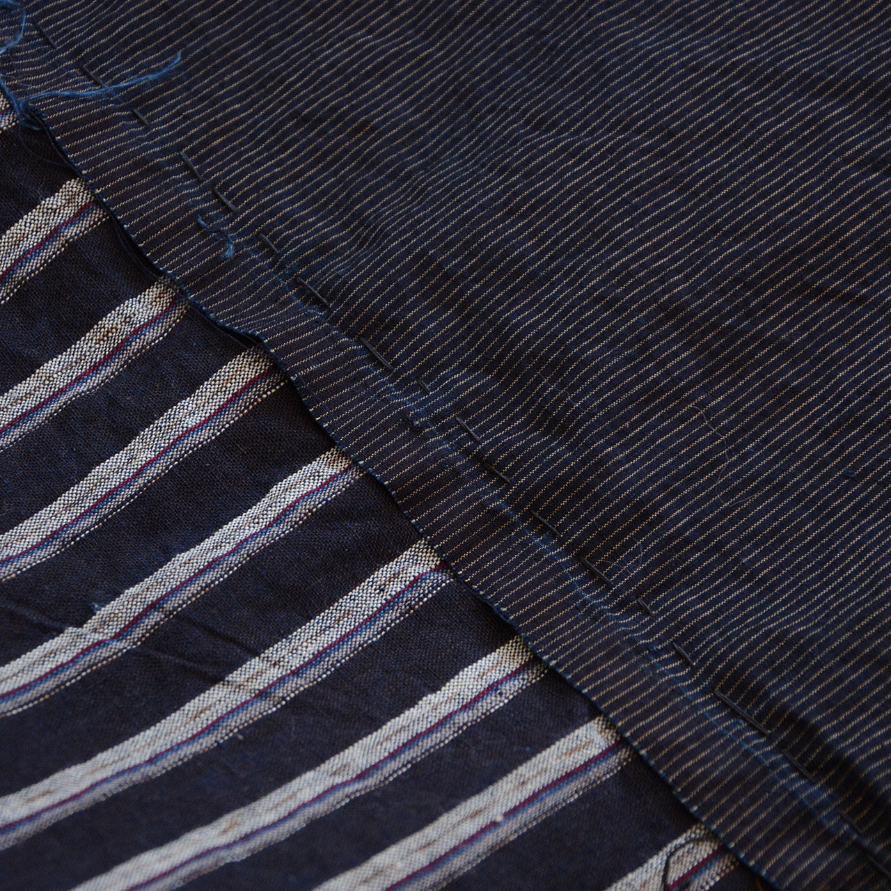Wabi-sabi inspired patchwork stole made from old Japanese fabrics