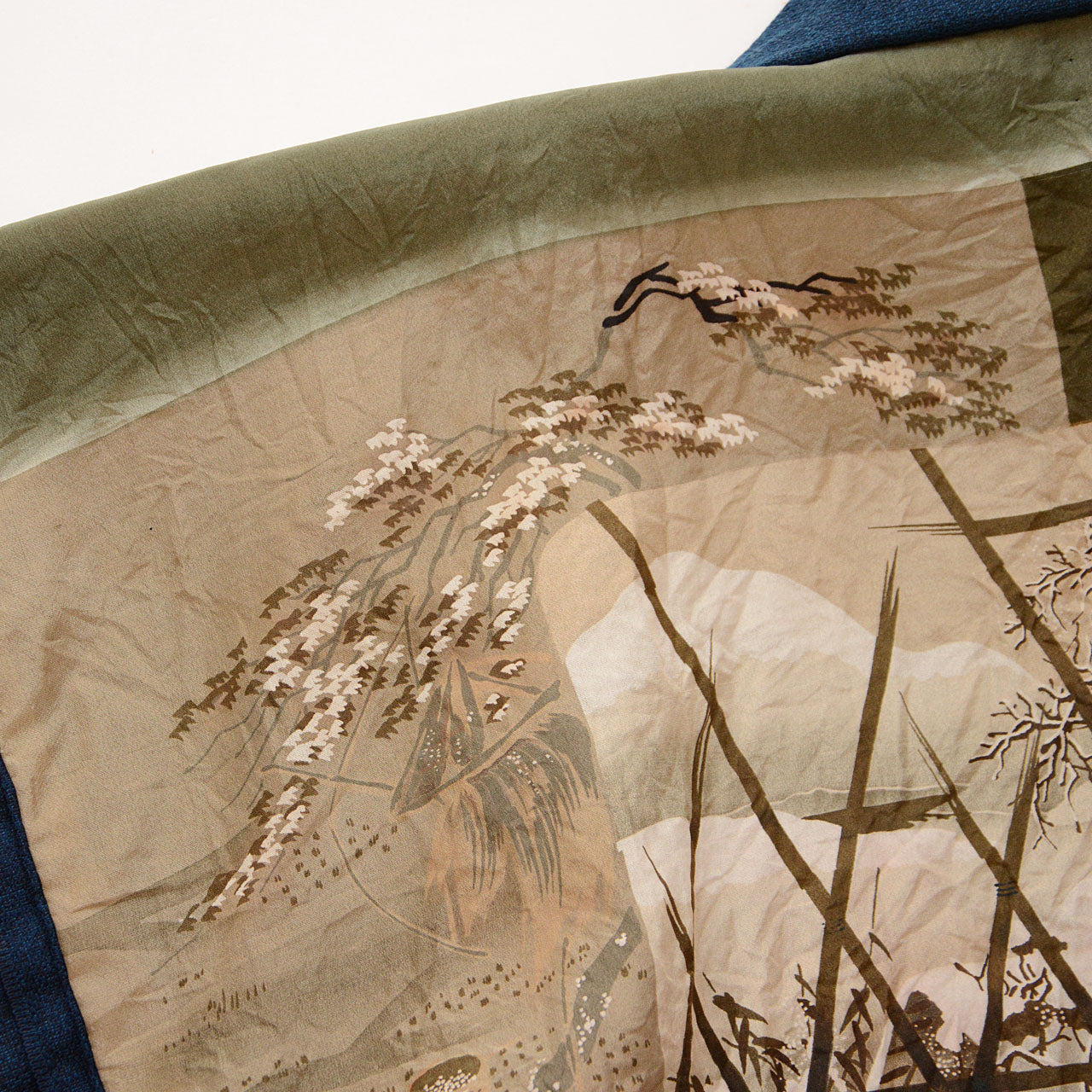 Unique vintage men's haori kimono featuring traditional Japanese textile