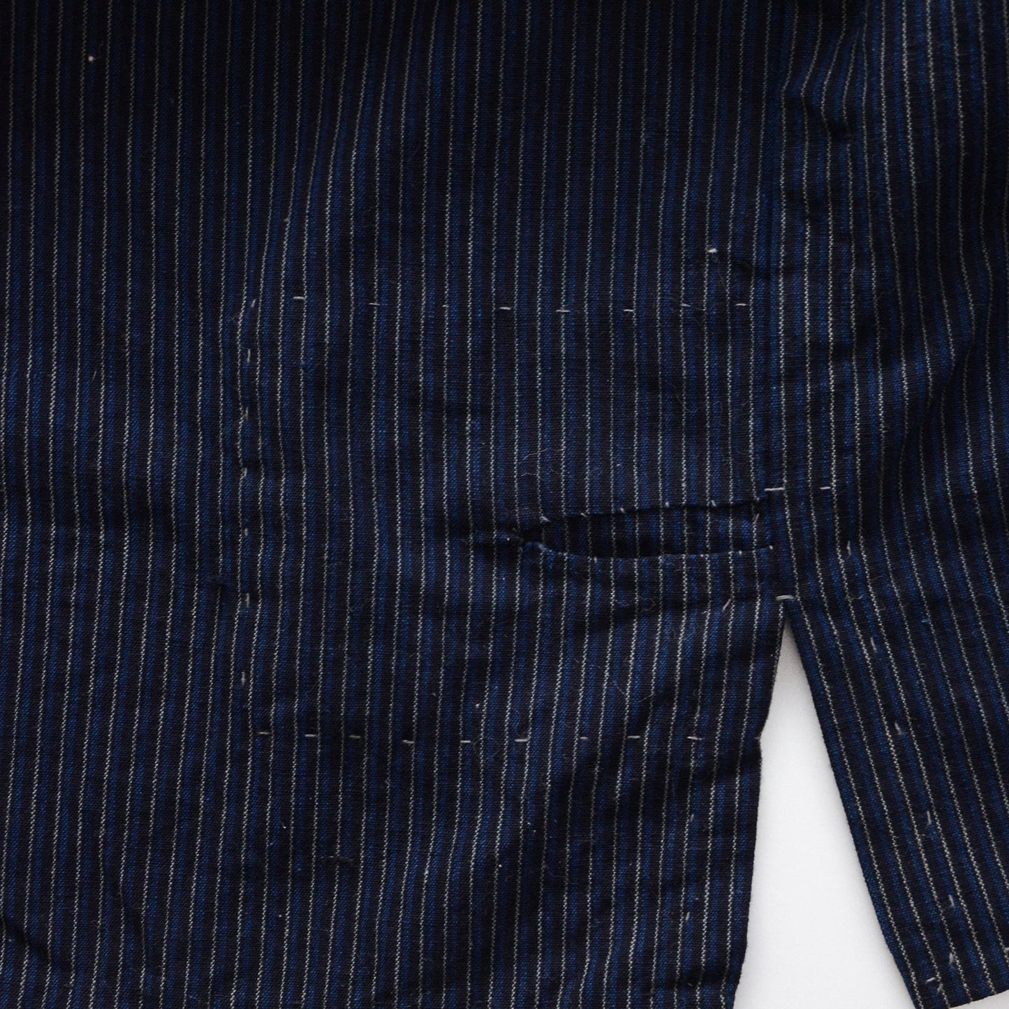 Boro Noragi Jacket Kimono Japanese Fabric Cotton Vintage Patchwork Repair Stripe Pattern