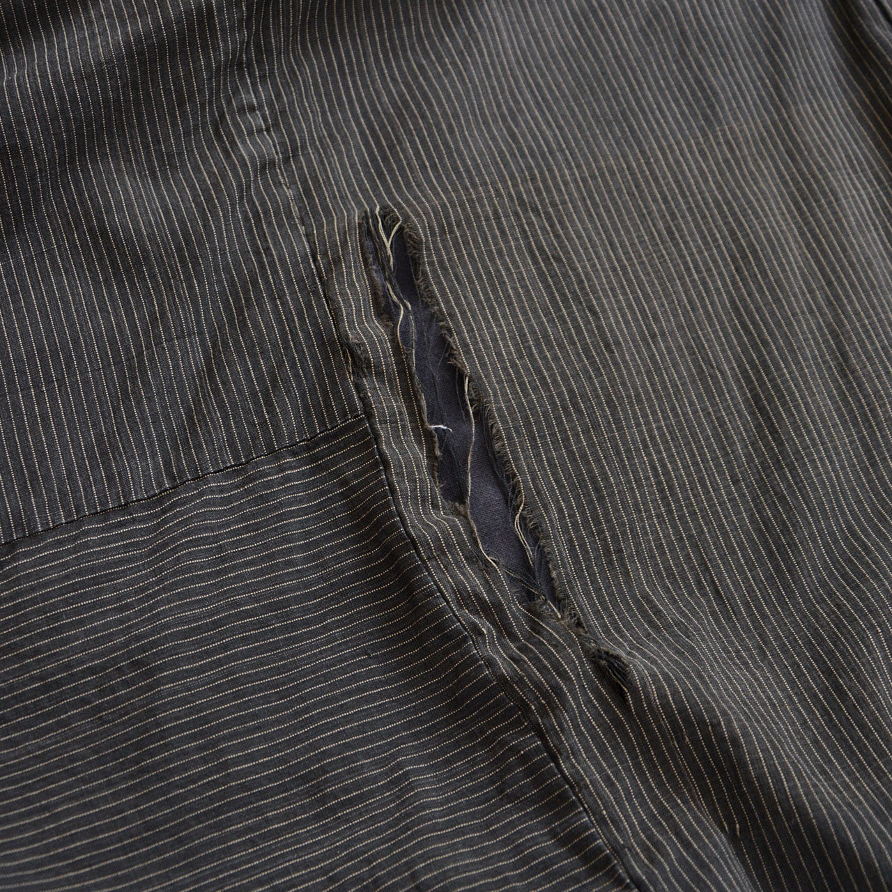 antique Japanese striped cotton noragi
