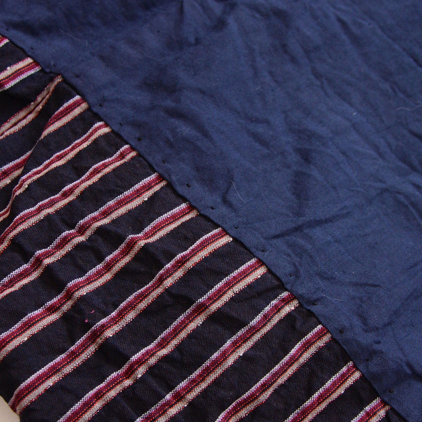 Noragi Cotton Kimono Jacket Vintage Japanese Fabric Stripe Pattern Antique