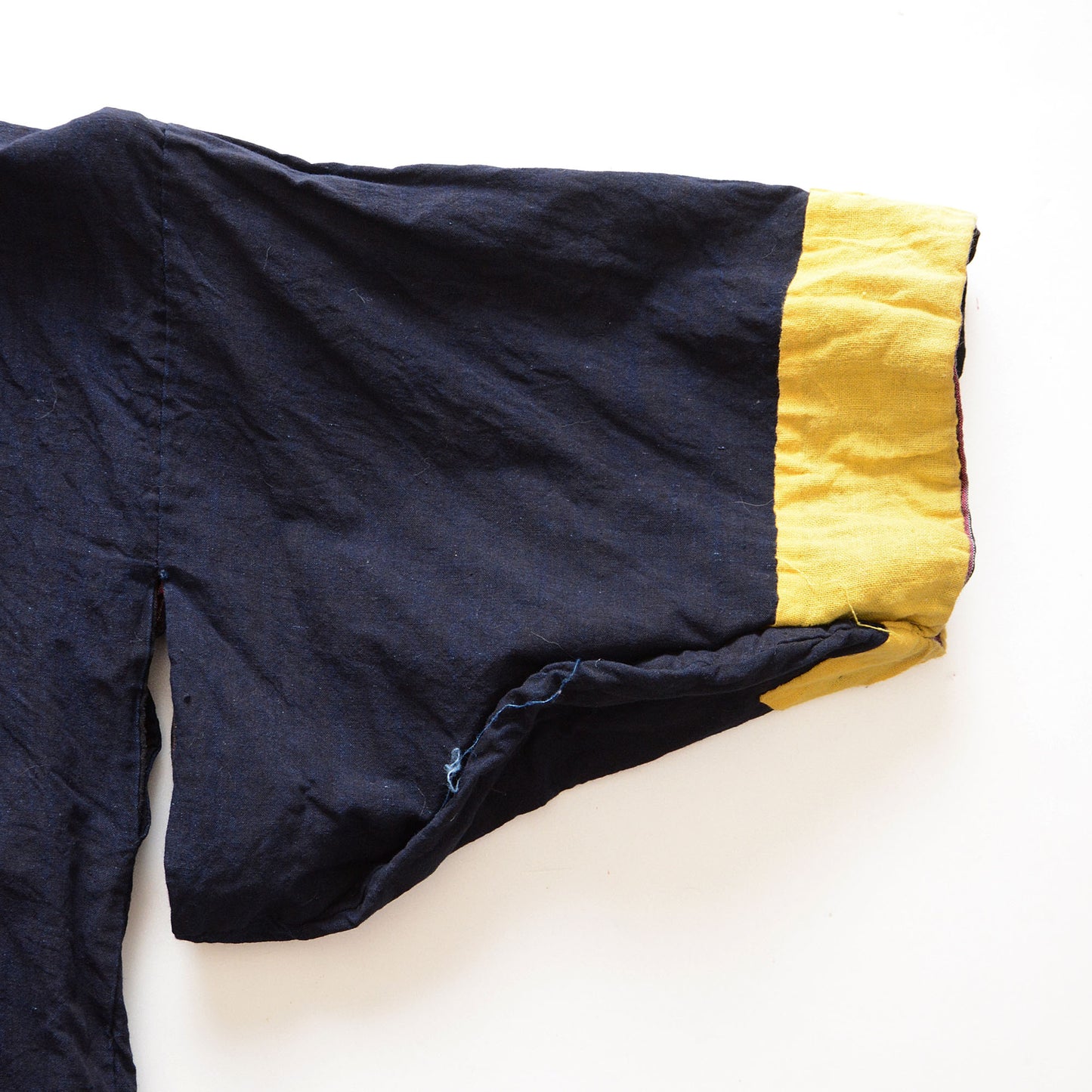 Noragi Haori Indigo Kimono Jacket Japanese Fabric Cotton Vintage Shima Stripe Pattern Antique Kimono