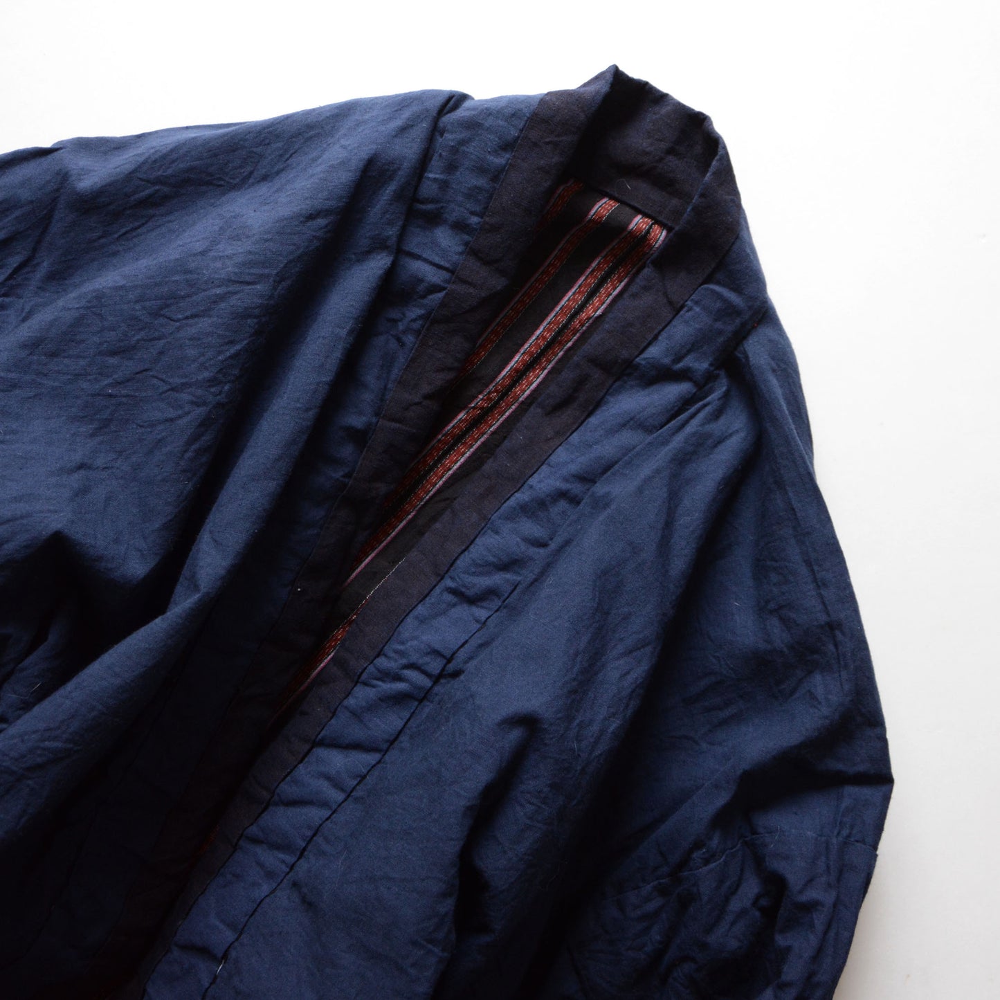 Timeless striped cotton noragi jacket from Japan, an antique kimono garment