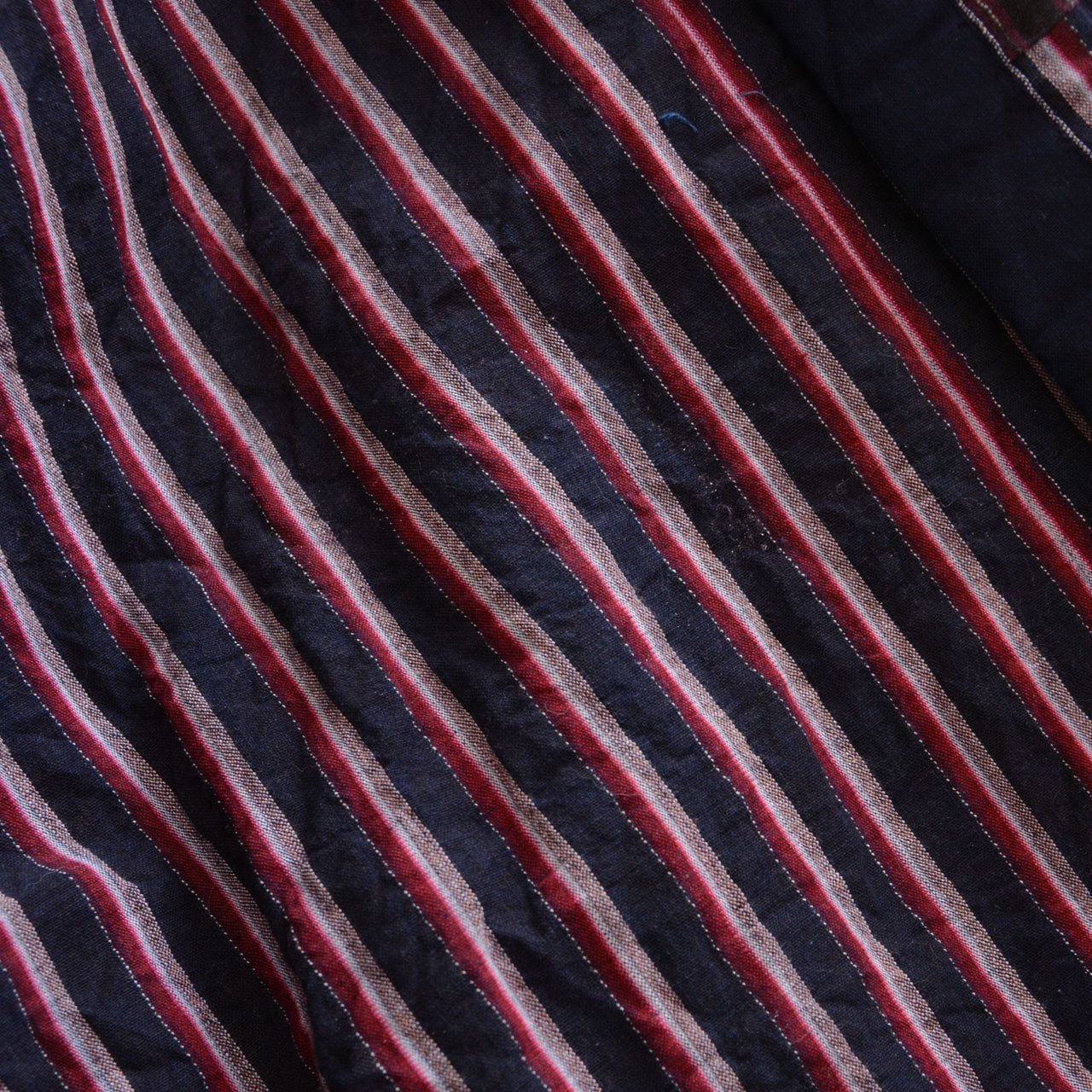 japanese vintage cotton jacket with indigo-dyed collar and traditional look