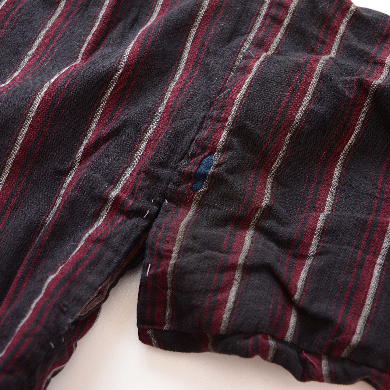 Authentic Japanese vintage Noragi with double-sided stripe design