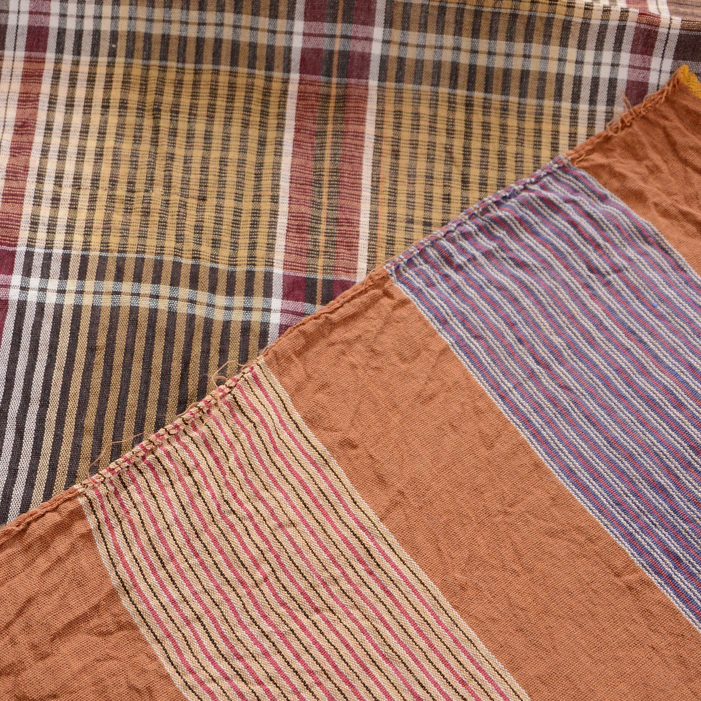 Authentic vintage Japanese textile scraps – cotton stripes