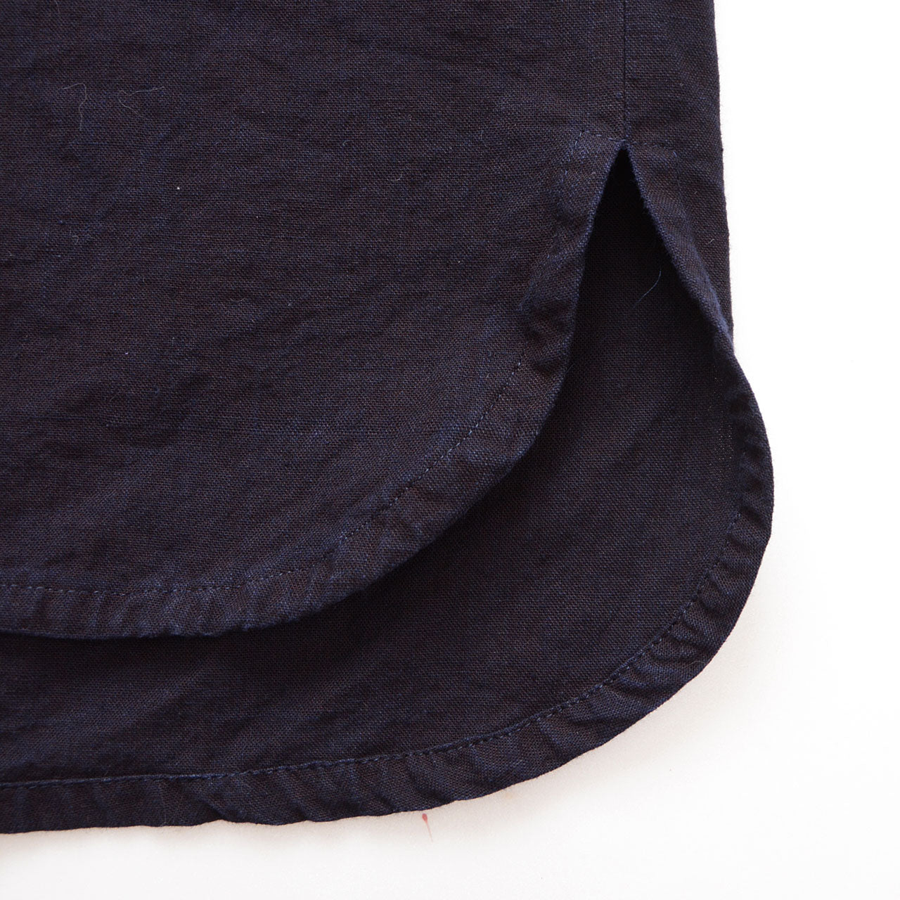 Deep blue indigo vintage shirt with chest pocket detail