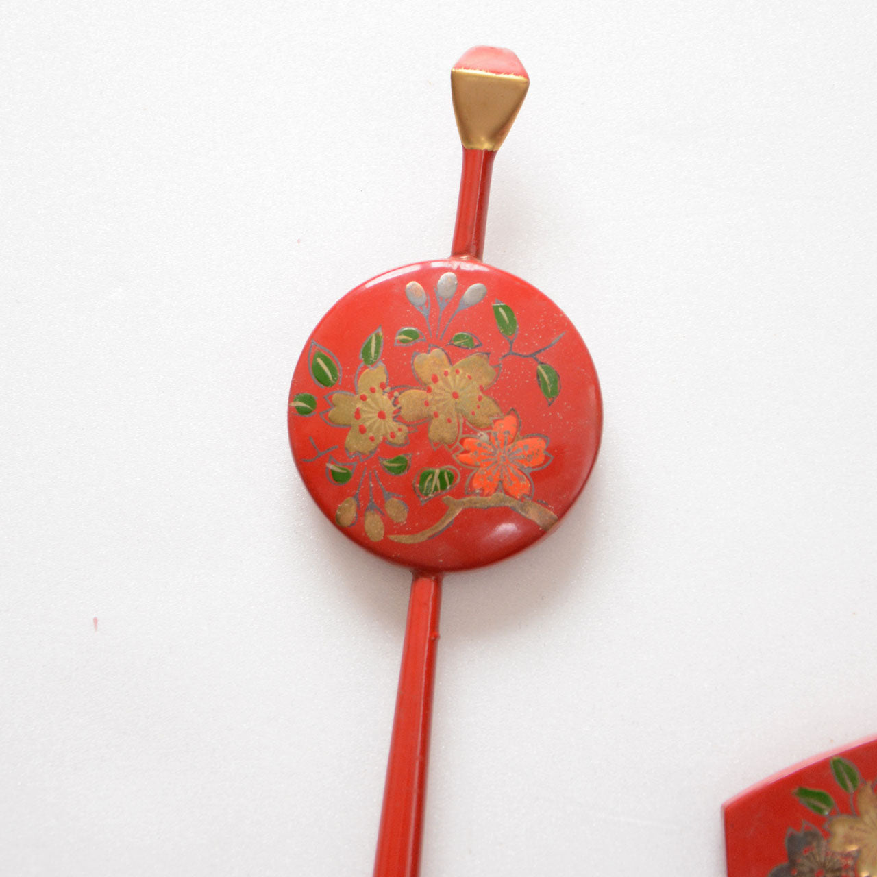 Antique-Style Japanese Kanzashi Set – Sakura Maki-e Design