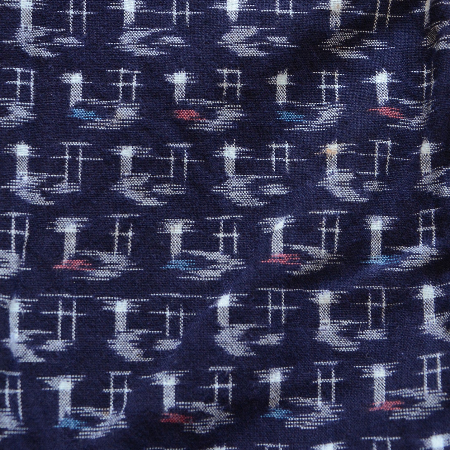 Monpe Pants Noragi Japanese Fabric Vintage Kasuri Pattern