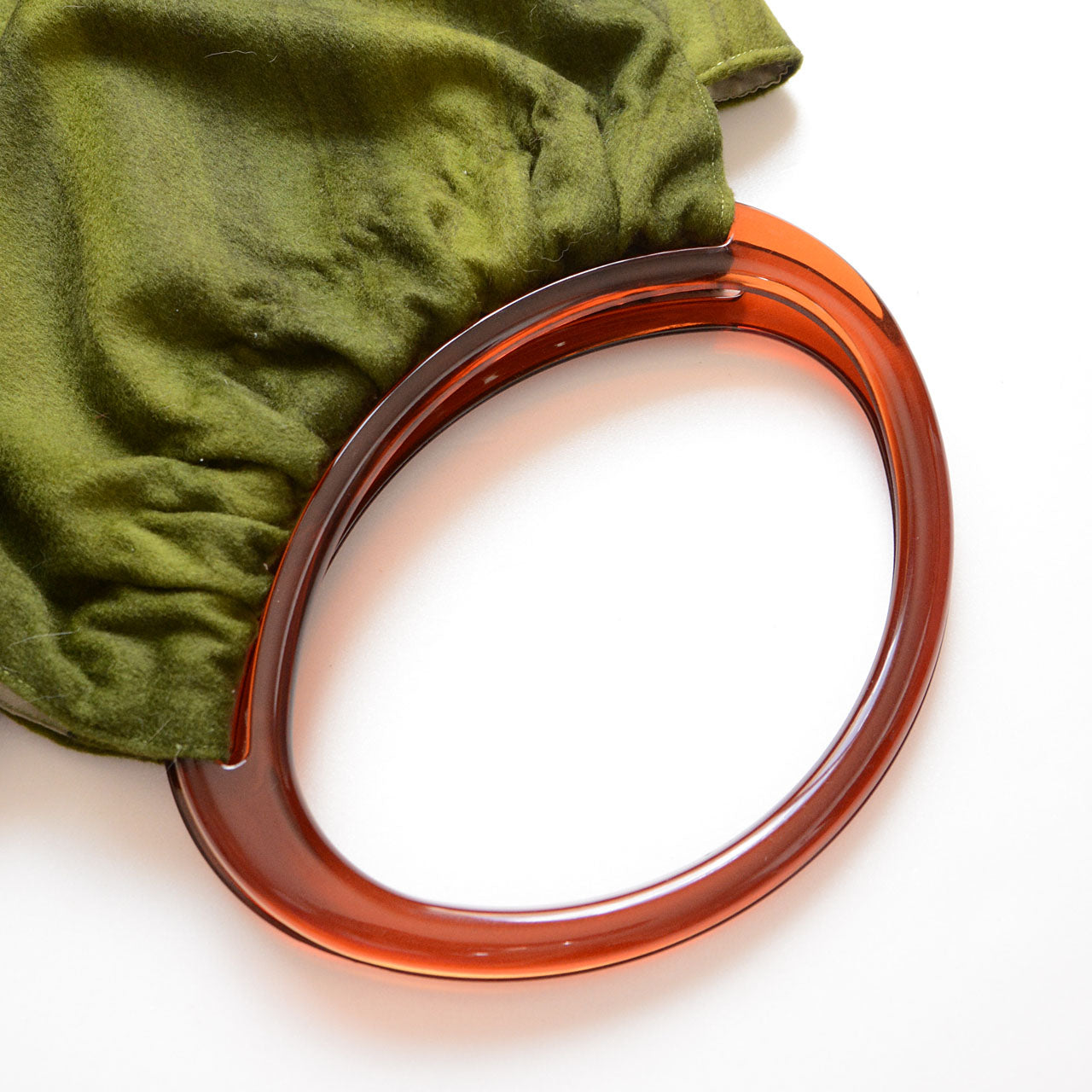 Japanese granny tote with plastic ring handles