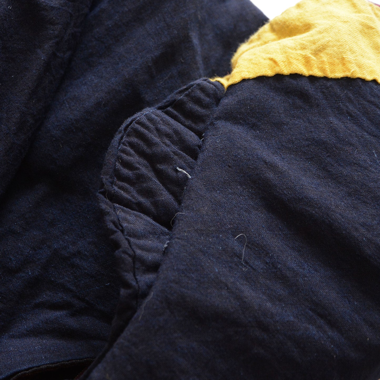 Noragi Haori Indigo Kimono Jacket Japanese Fabric Cotton Vintage Shima Stripe Pattern Antique Kimono
