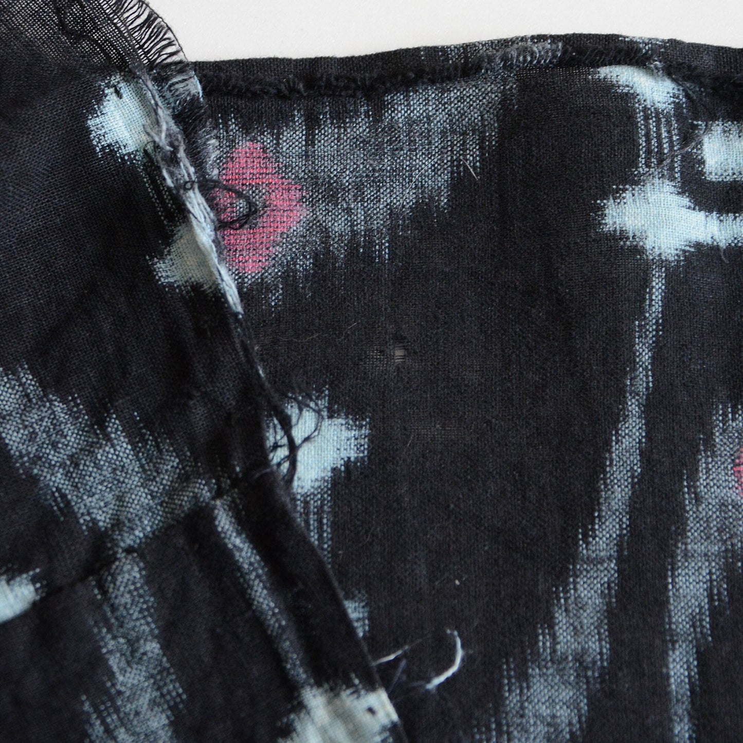 Japanese Fabric Scraps Cotton Kasuri Stripe Pattern Indigo Vintage Set of 5