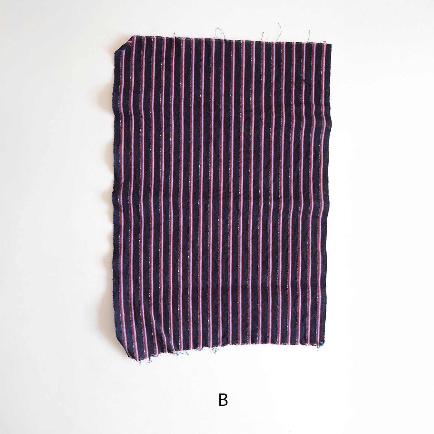Japanese Fabric Scraps Cotton Stripe Pattern Indigo etc Vintage Set of 4