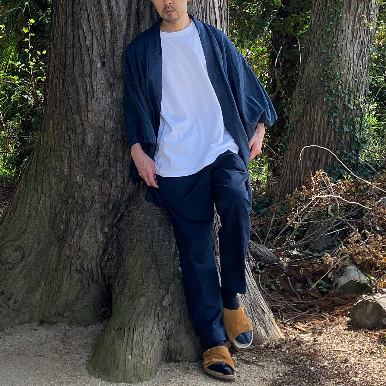 Men’s Haori Kimono|Elegant Lining Art & Refined Japanese Style|Vintage Kimono Jacket