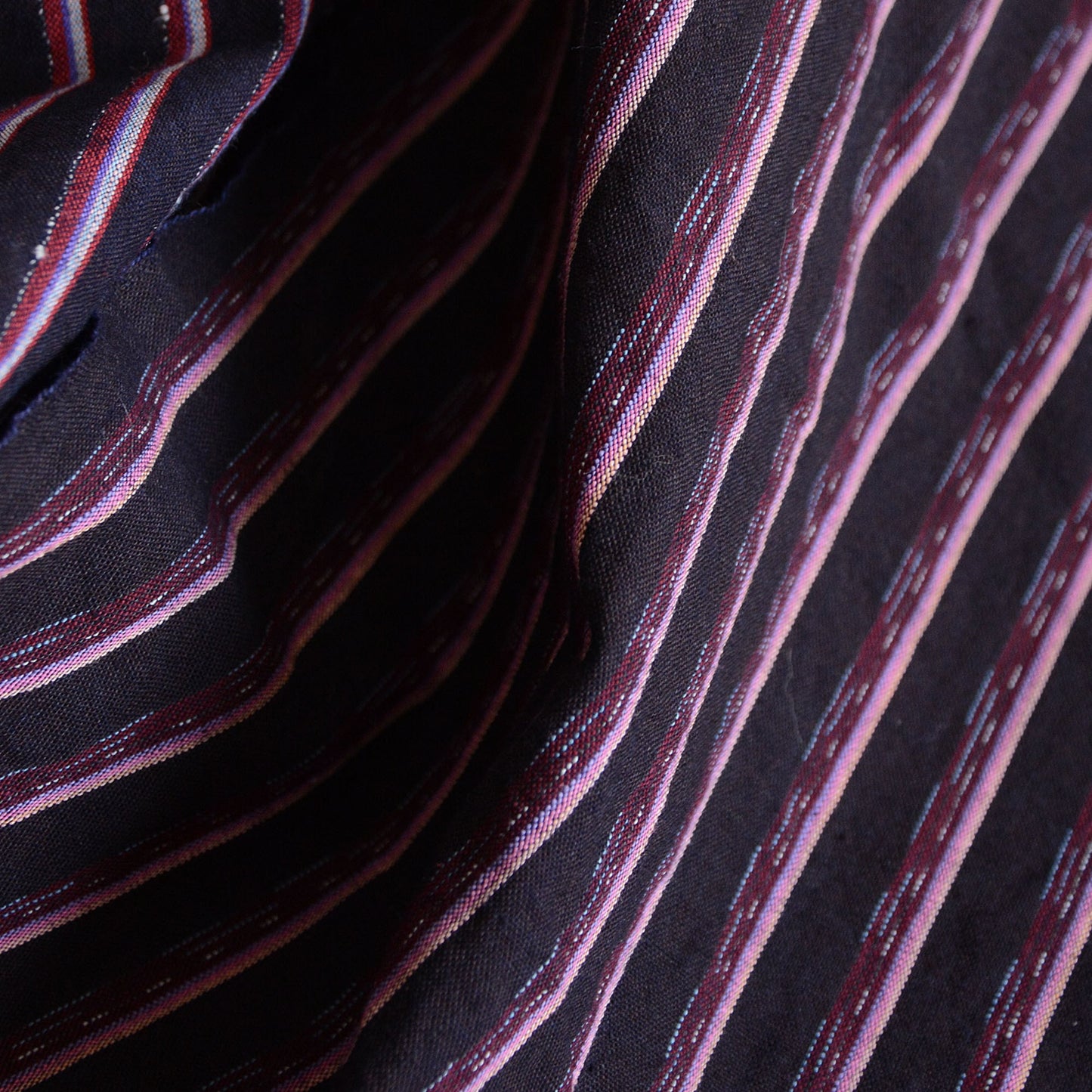 Japanese Fabric Scraps Cotton Stripe Pattern Indigo etc Vintage Set of 4