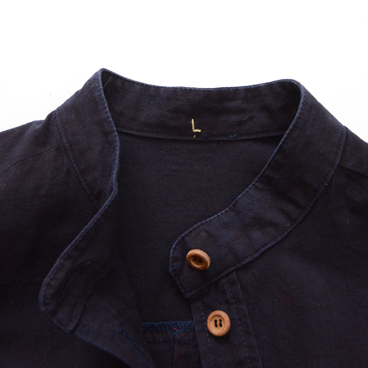 Vintage Japanese workwear-style shirt jacket with indigo texture