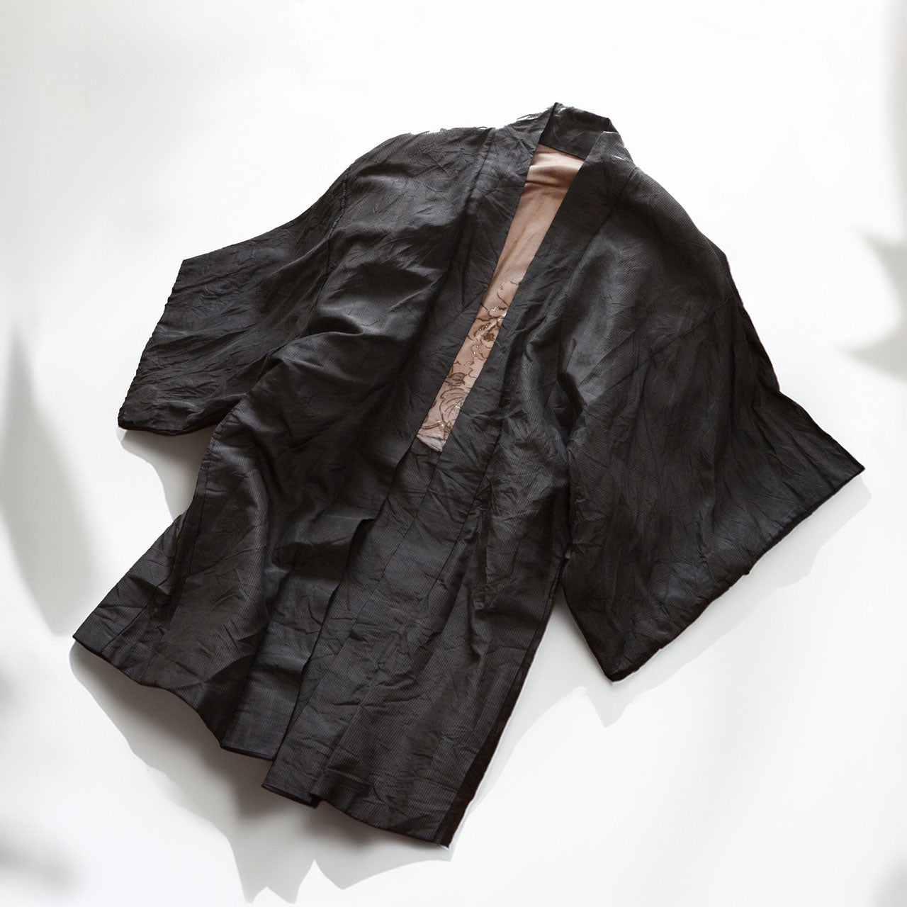 Collector’s vintage haori jacket from Japan with sparrow and flower art