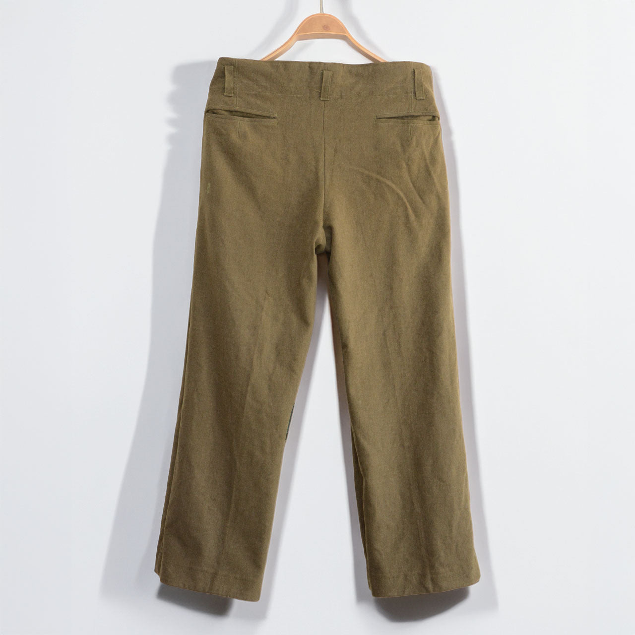 Japanese tailor-made wool pants, classic button-fly, postwar era fashion