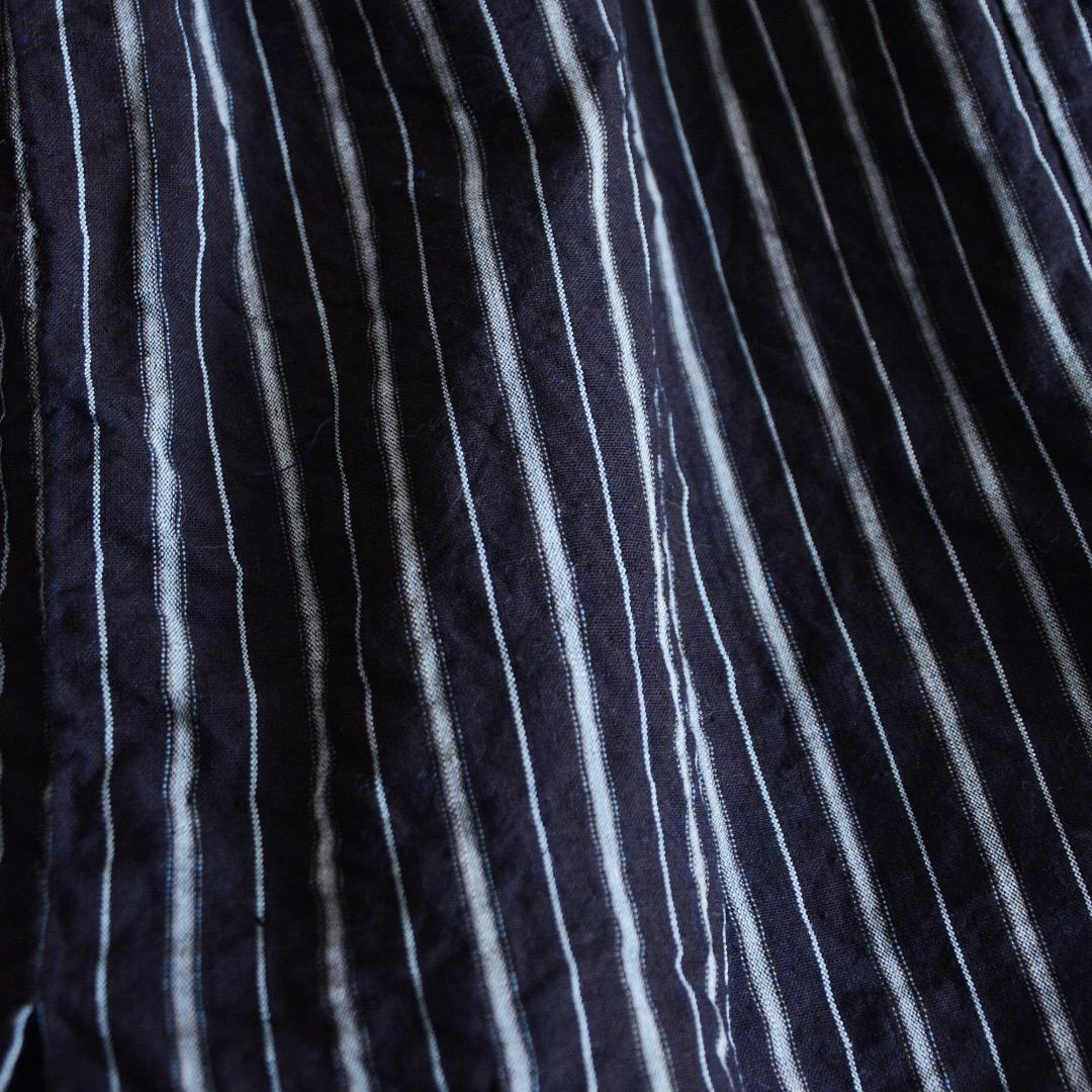 Noragi Jacket Kimono Japanese Fabric Cotton Vintage Indigo Stripe Pattern
