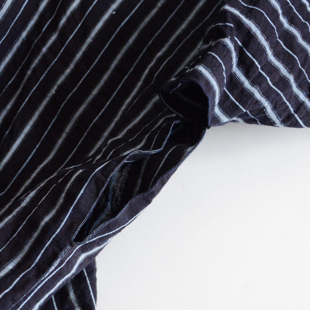 Noragi Jacket Kimono Japanese Fabric Cotton Vintage Indigo Stripe Pattern