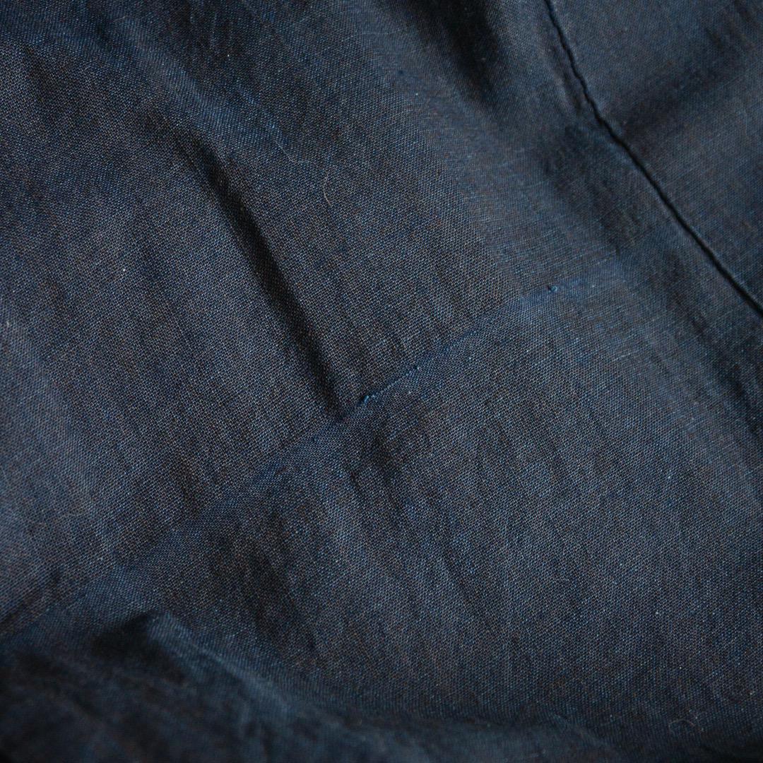 Kimono Padded Jacket Tanzen Indigo Japanese Fabric Cotton Kasuri Pattern Vintage