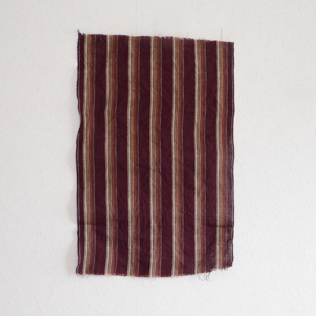 Japanese Fabric Scraps Cotton Stripe Pattern Vintage Set of 5
