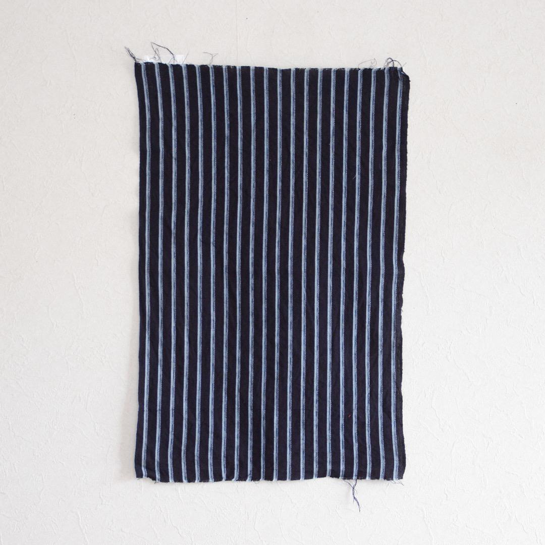 Japanese Fabric Scraps Cotton Stripe Pattern Vintage Set of 5