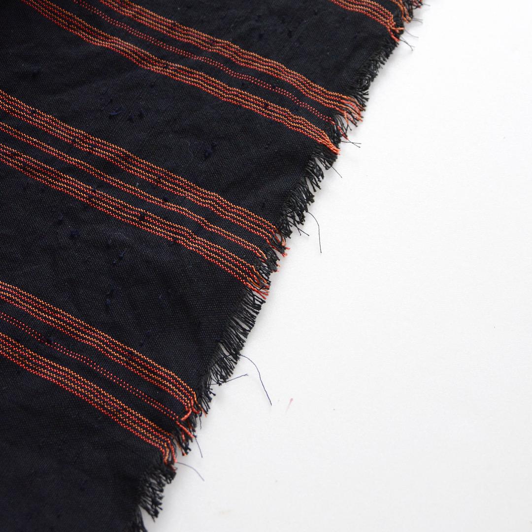 Japanese Fabric Scraps Cotton Stripe Pattern Vintage Set of 5