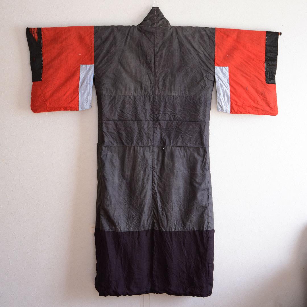 Kimono Robe Long Crazy Pattern Japanese Fabric Vintage Stripe Pattern