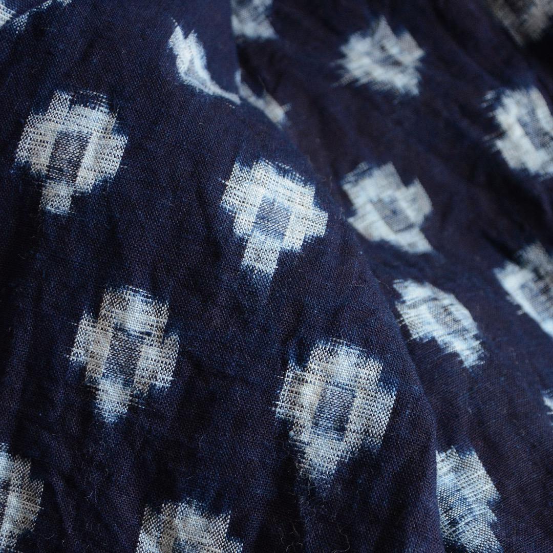 Kimono Robe Long Crazy Pattern Japanese Fabric Cotton Vintage Stripe Pattern Indigo Kasuri etc