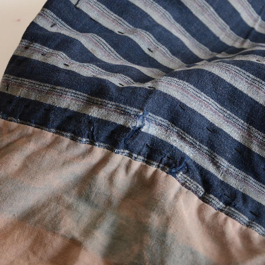 Kimono Robe Long Crazy Pattern Japanese Fabric Cotton Vintage Stripe Pattern Indigo Kasuri etc