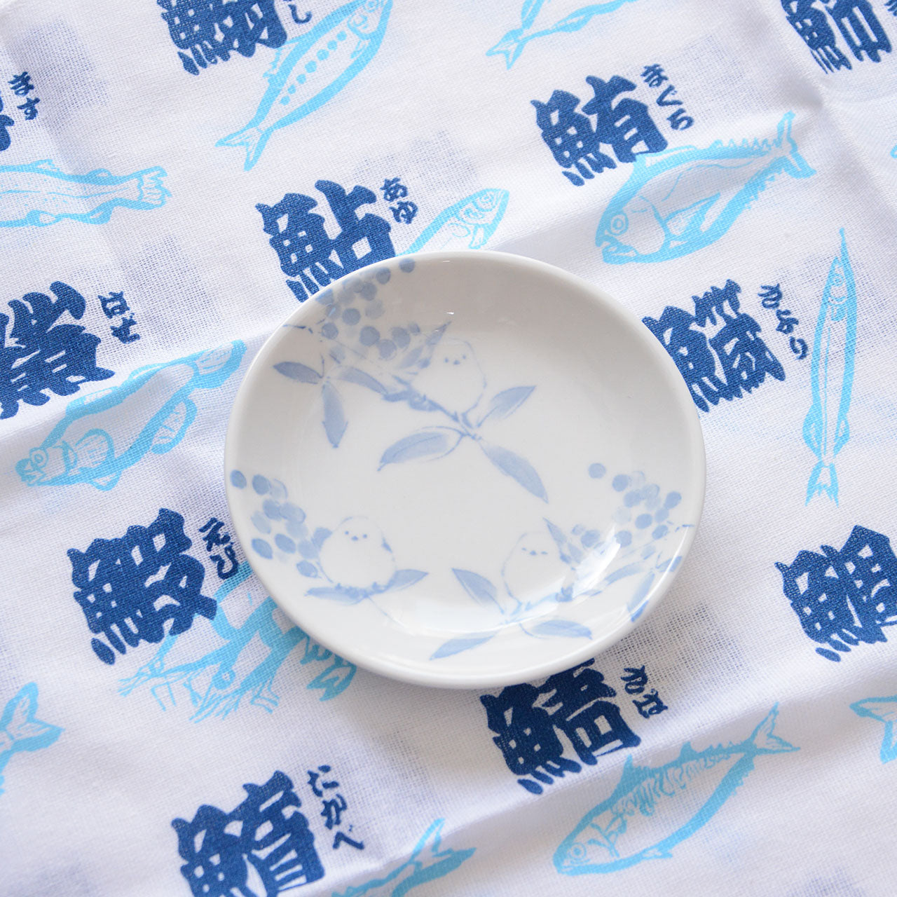Cute bird motif Japanese plate for home or gifting