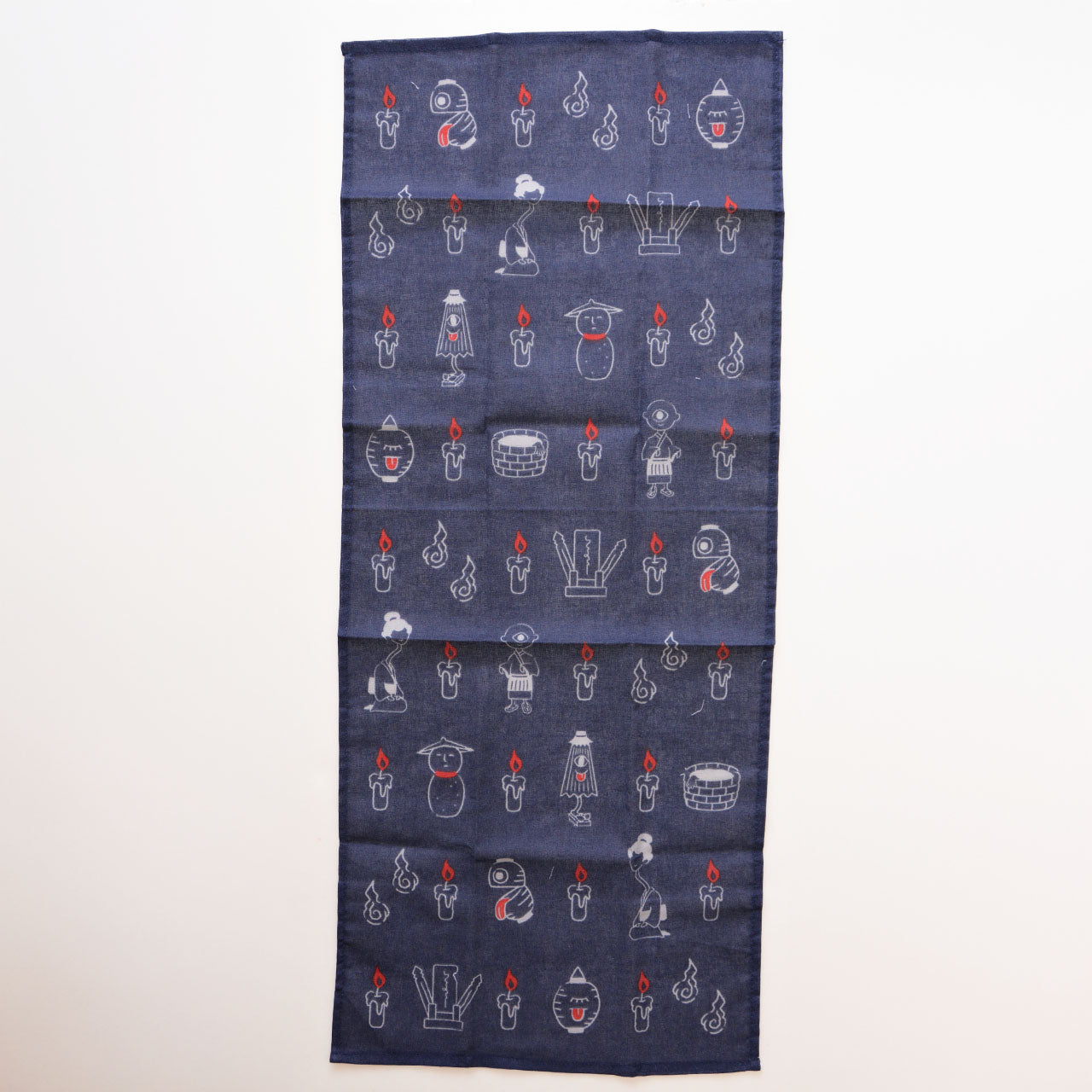 Japanese Tenugui Featuring Cute Yokai Characters