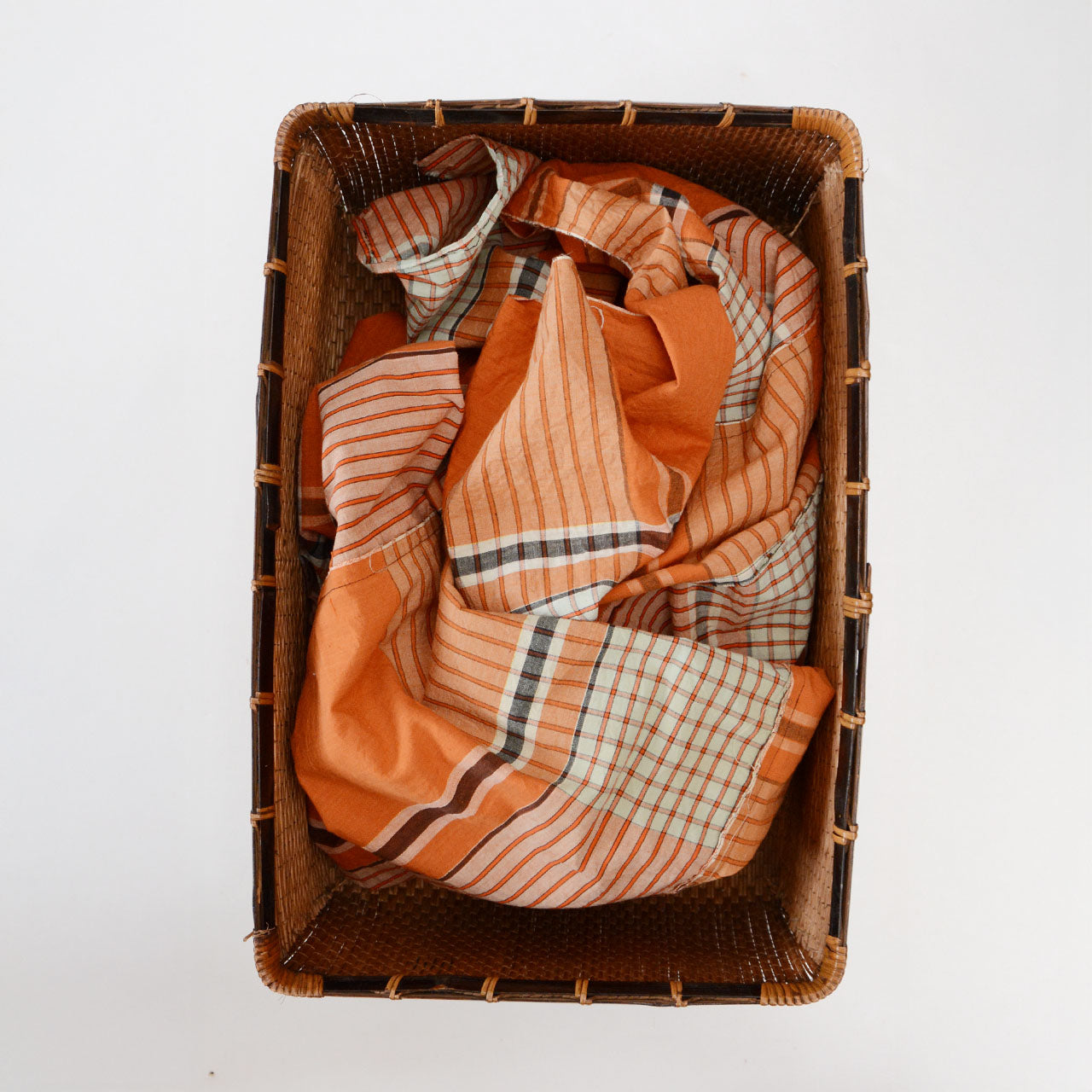 Japanese vintage plaid cotton fabric for creative interior styling