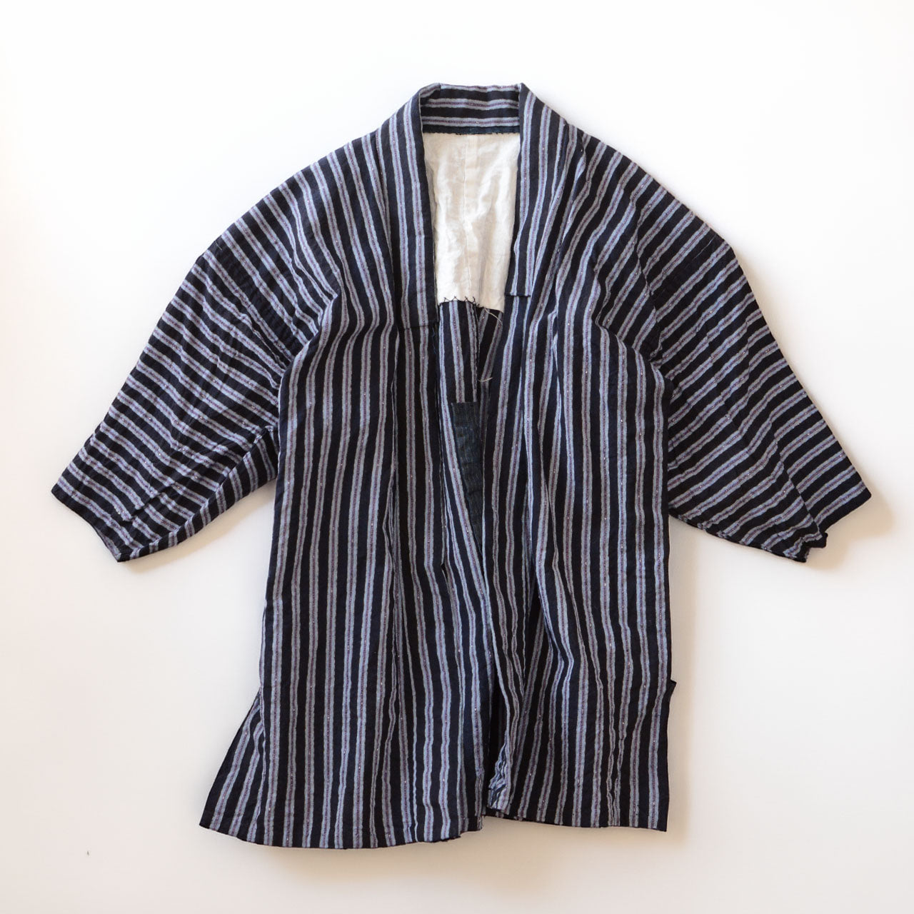 Japanese vintage noragi jacket striped cotton material