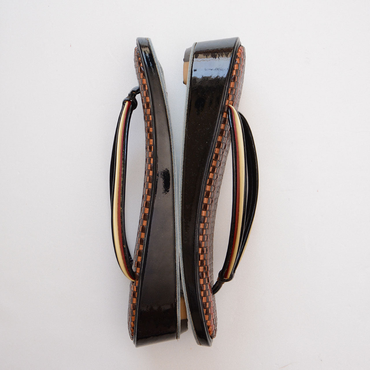 Traditional Japanese footwear, leather zori sandals for women