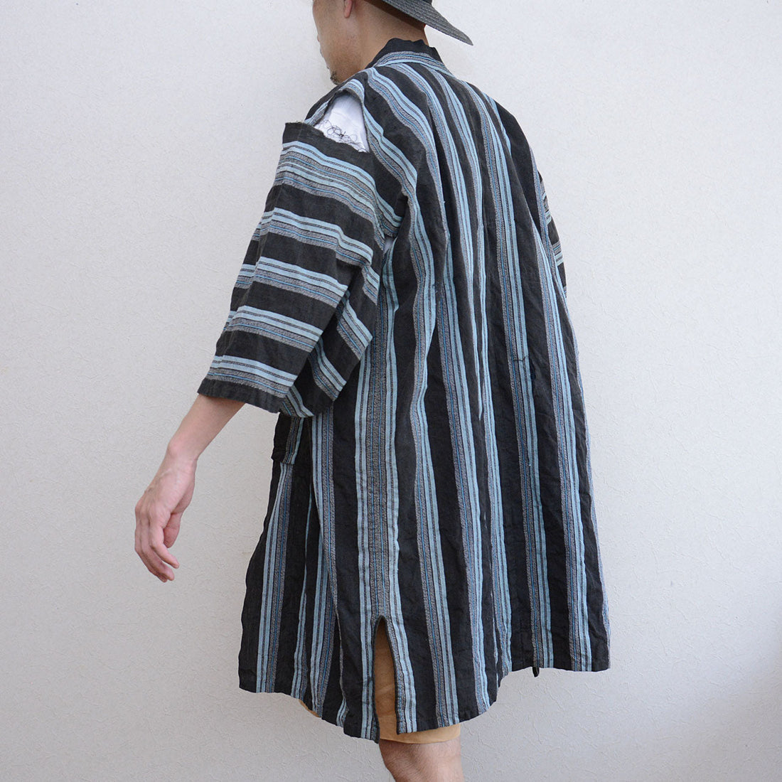 The Beauty of Utility – A Rare Black-Striped Noragi Jacket with Indigo Lining
