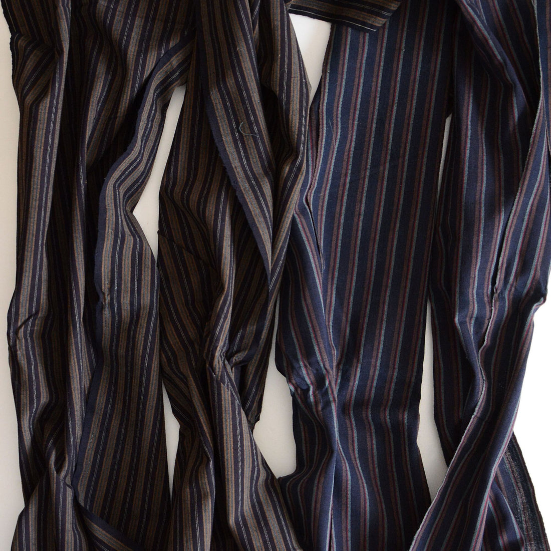 Four Panels of Mid-Showa Stripe: Cotton That Carries Its Color Well