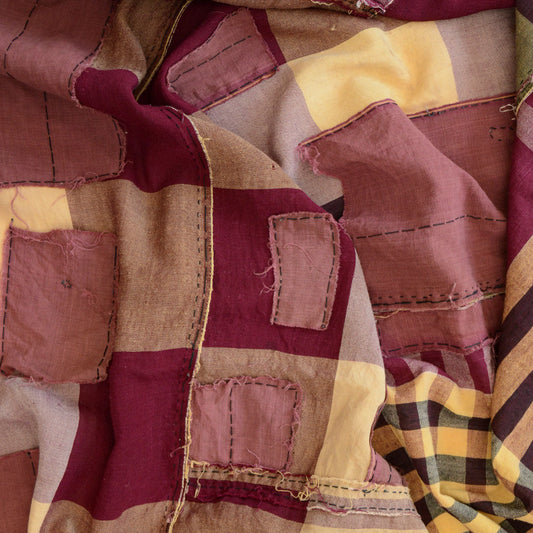 Authentic Japanese Boro Fabric: Vintage Patchwork from the Showa Era