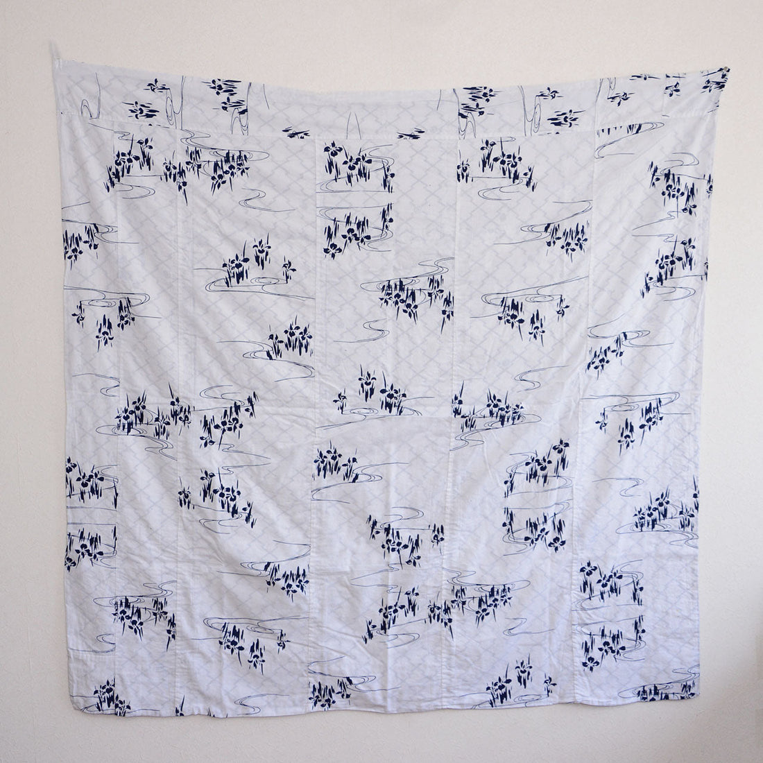 Japanese Fabric Vintage | Yukata & Tenugui Patchwork Cloth, Mid-Showa, 158 × 157cm