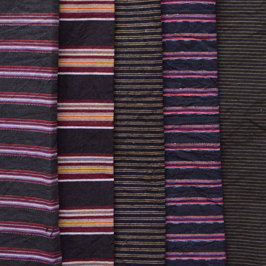 When the Material Tells You What to Make – Japanese Vintage Cotton Stripe Fabric Scraps B17
