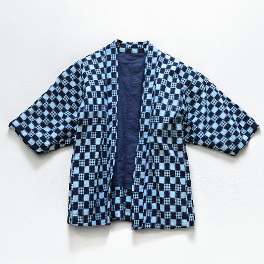 Kasuri Plaid and Indigo: A Short Haori from Early Showa Japan