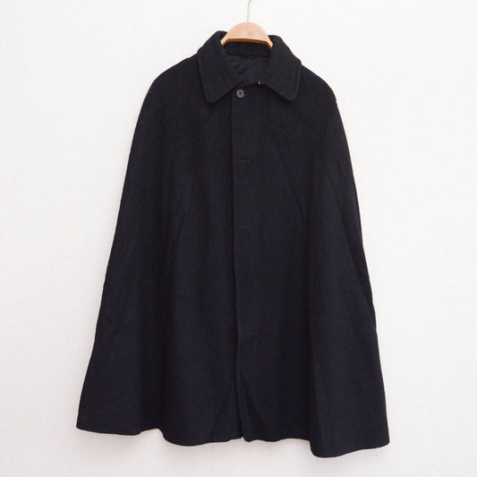 Front of Japanese vintage black wool Bankara mantle