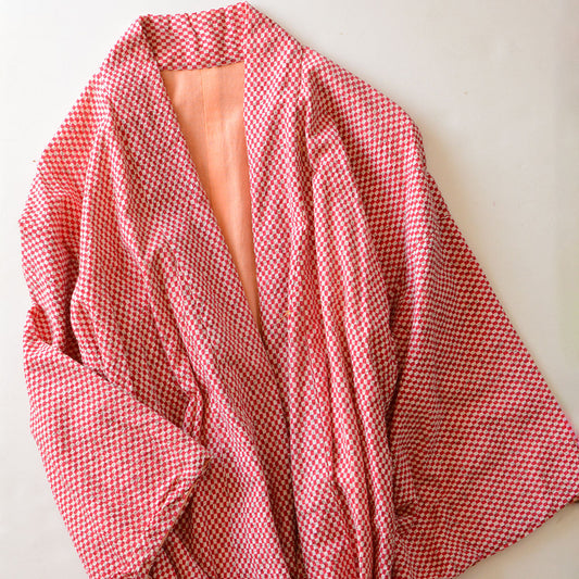The Allure of Showa-Era Checkerboard Kimono: A Rare Vintage Find